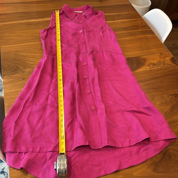 Soft Surroundings Sleeveless Pink Button-Up Dress - Picture 8 of 9